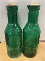 11" Two Green The Milk Protector Bottles