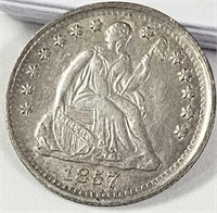 1857-P U.S. Seated Liberty Silver Half Dime XF