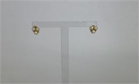 14K Gold & Pearl Stud Earrings