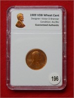 1909 VDB Lincoln Wheat Cent    ***