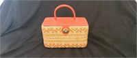 Vintage Retro Orange Woven Purse