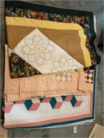 Peach & Multi Color Square Machine Quilted 84 x