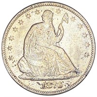 1876 Seated Liberty Half Dollar ABOUT UNCIRCULATED