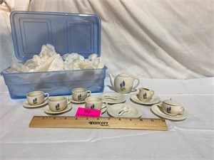 Miniature Tea Set with bluebonnets
