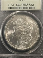 1884-O MORGAN SILVER DOLLAR  MS64