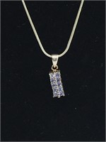 Sterling Silver and Tanzanite Necklace