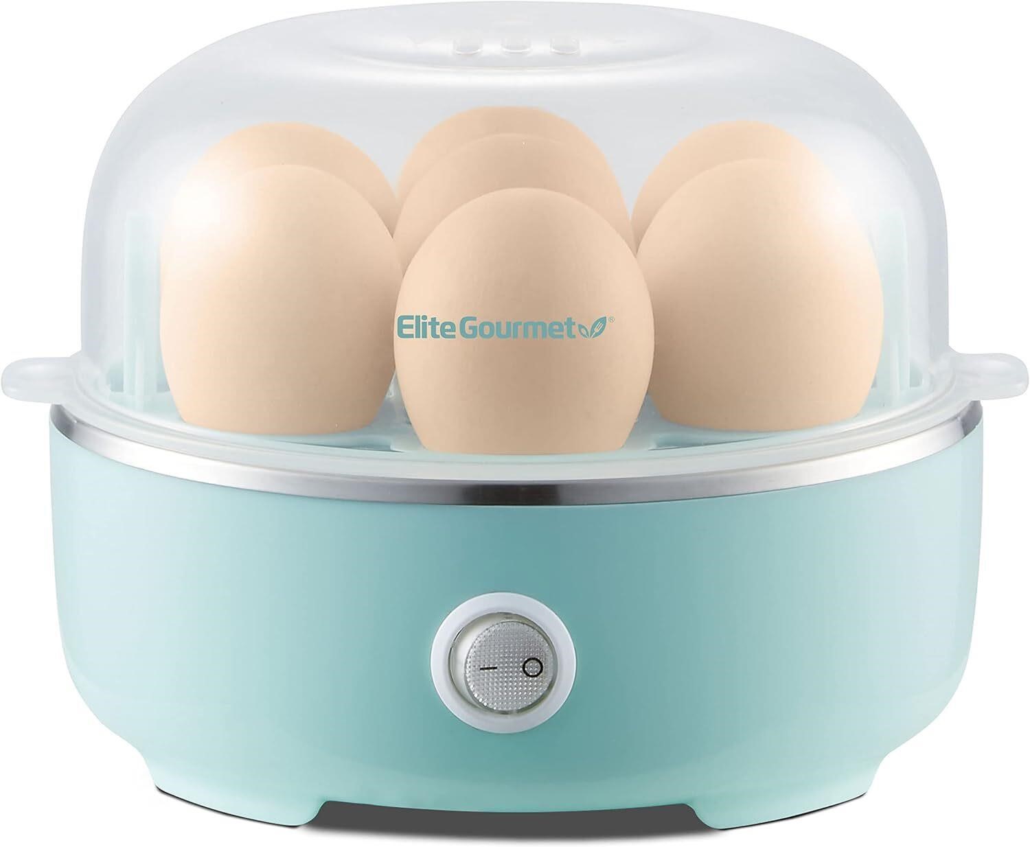 Elite Gourmet 7-Egg Cooker  Retro Mint
