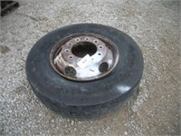 Semi wheel and tire