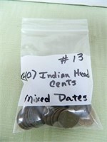 (40) Indian Head Cents Mixed Dates