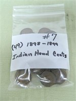 (49) 1898-99 Indian Head Cents