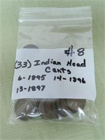 (33) Indian Head Cents 6-1895, 14-1896, 13-1897