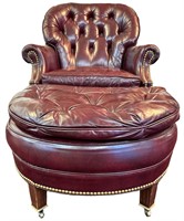 HANCOCK & MOORE Leather Chesterfield Club Chair