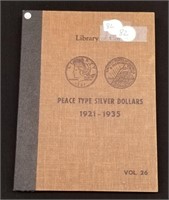 Peace Dollar Book w/17 Pieces (Most Coins Not In