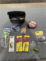 Various fishing, lures and string