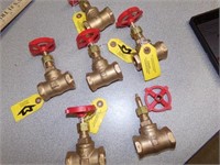 Six 3/4 Globe Valves