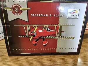 1934 Stearman BI Plane Die-Cast Bank