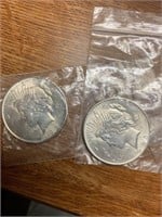 1922 &1923 Peace One Dollar Coin