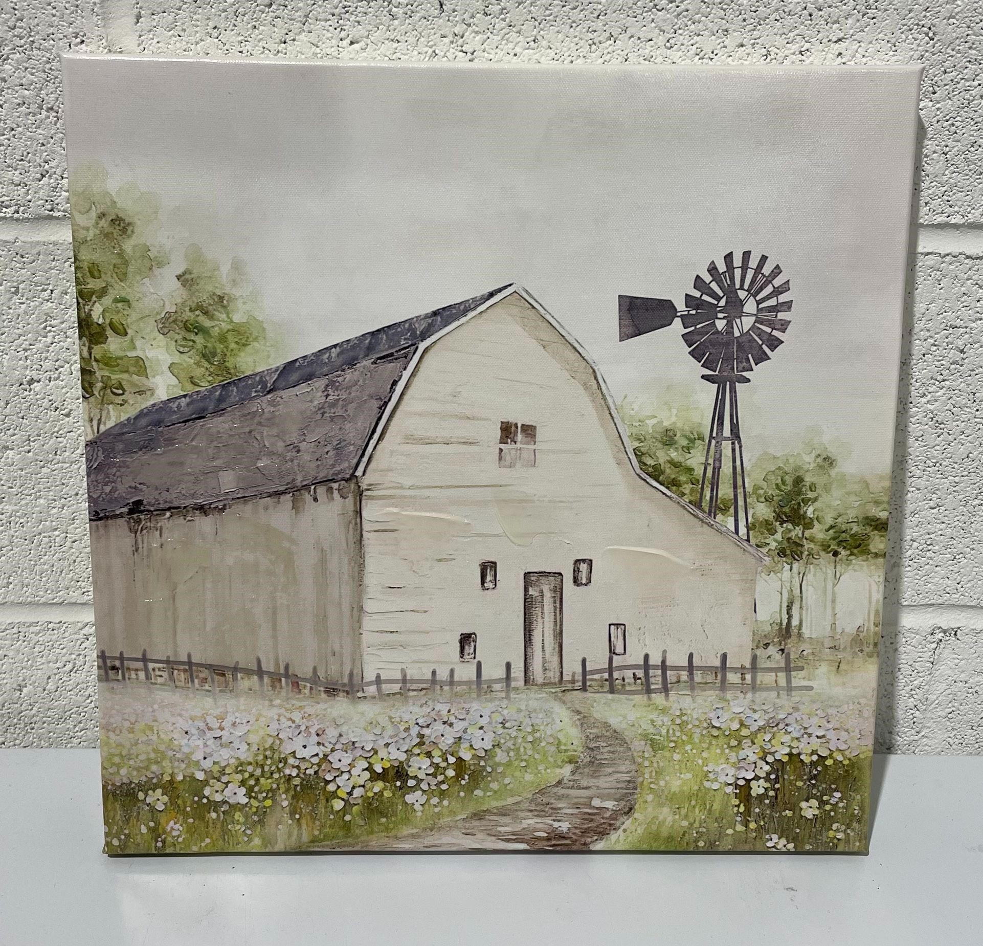 Barn Print Farmhouse Old Barn Wall Art 14in x 14in