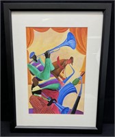 Ivey Hayes Colorful Jazz Scene Giclee Art