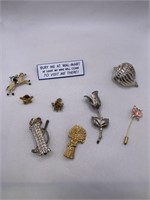 PIN/BROOCH LOT OF 8