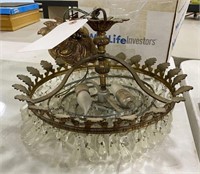 Mid 20th Century Brass Waterfall Light Fixture