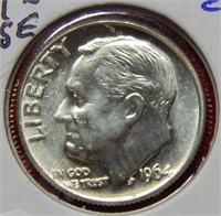 1964D Roosevelt Silver Dime D/D OBV-REV Mint Error