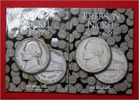 (2) Jefferson Nickels Albums-1962-1995 & 1996-2023