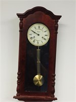 Apsco wall clock w/ key & pendulum
