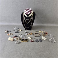 Collection of Costume Jewelry Including Cuff Links