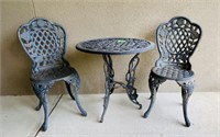 Iron outdoor table and chairs