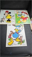 3 Walt Disney Prod Playskool Board Puzzles