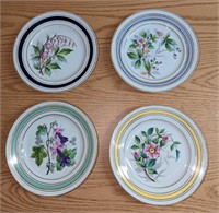 4 Vintage Victoria Hand Painted 8 1/4 Plates
