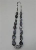 Sterling Silver Natural Amethyst Necklace