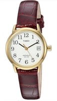 New, Timex Women's Easy Reader Date Leather Strap