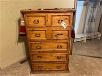 SOUTHWESTERN DRESSER 35 1/2" X 20" X 53", 7 DRAWER