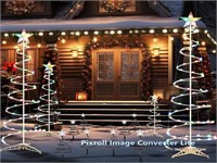 12 Pcs LED Spiral Christmas Tree Light, 6ft to 1.2