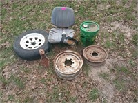 Trailer wheel tractor seat other six hole rims