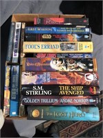 Box of books mostly hardbacks