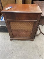 Silvertime Phonograph in AM Radio Cabinet
