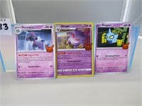 Three Assorted Pokemon Cards