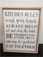 KITCHEN RULES SIGN