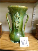 USA Pottery Blended Earth Tone Double Handle Vase