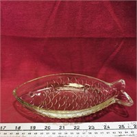 Glass Fish Butter Dish