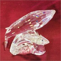 Mother & Baby Whale Swarovski Crystal