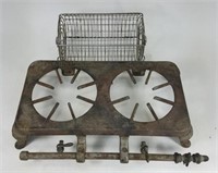 Antique Peninsular stove and bbq basket