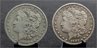 1890-O & 1901-O Morgan Silver Dollars
