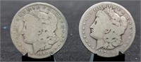 1879-S & 1890-O Morgan Silver Dollars