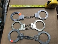3 pr handcuffs -only 1 has key