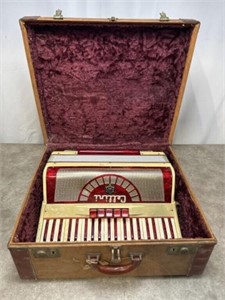 Vintage Cellini accordion with case