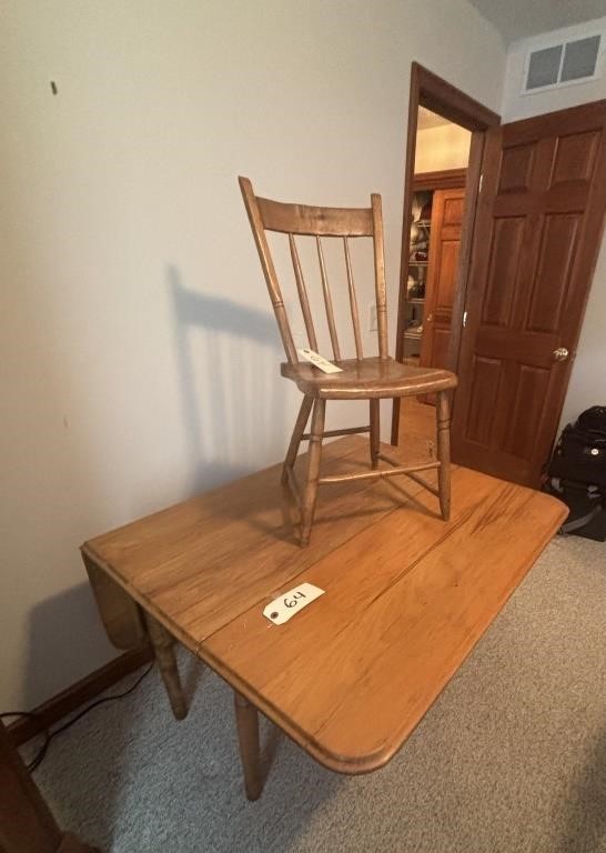 DROP LEAF TABLE & CHAIR